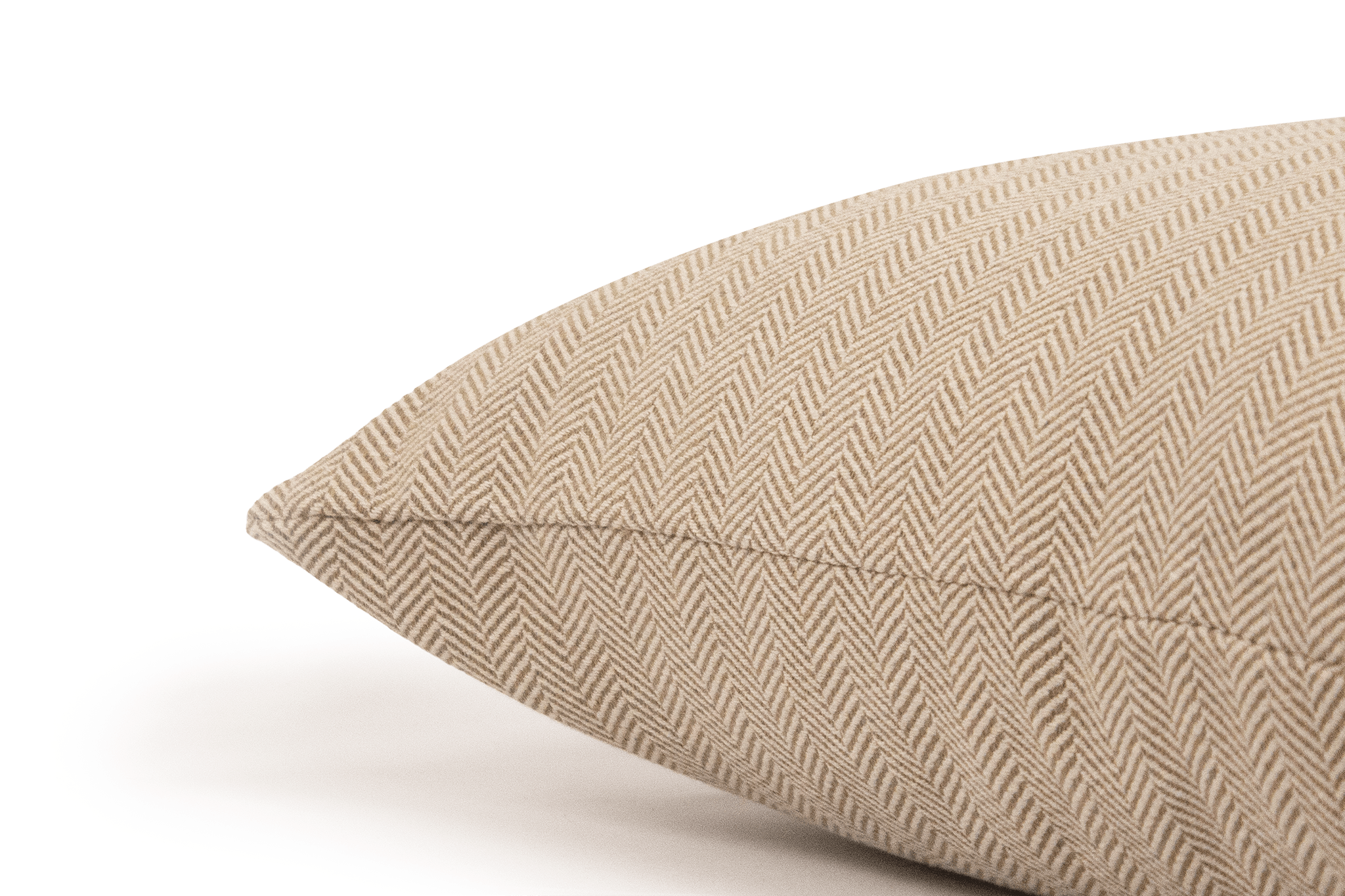 Mushroom Herringbone Cushion Cover