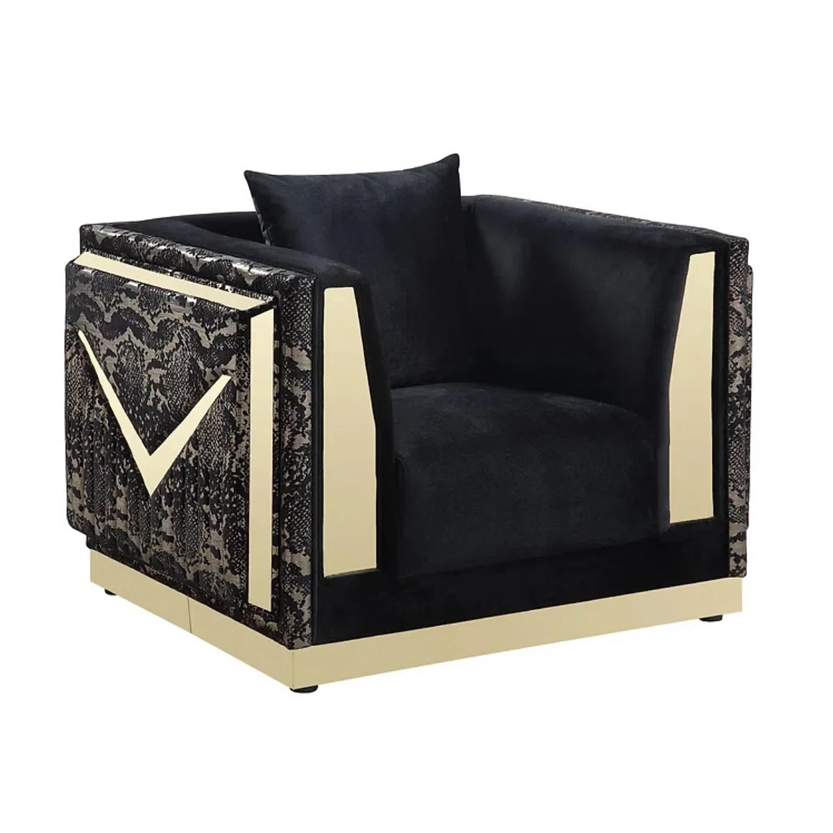 Hailey 3pc Sofa Set in Black