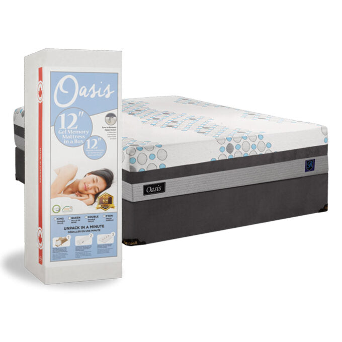 Oasis 12" Gel Memory Foam Mattress 🍁