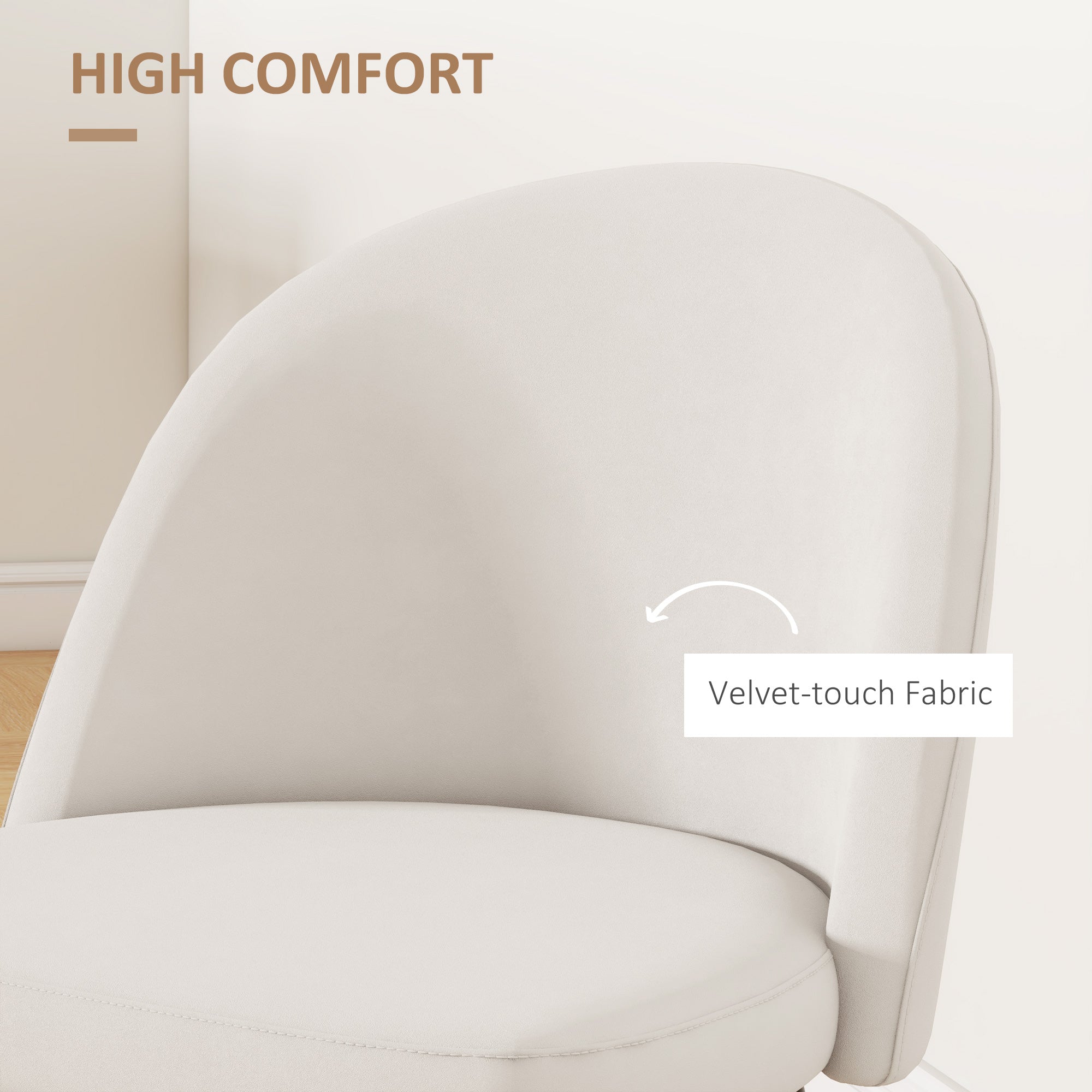 Dylan Set of 2 Mid-Back Dining Chairs-Cream White