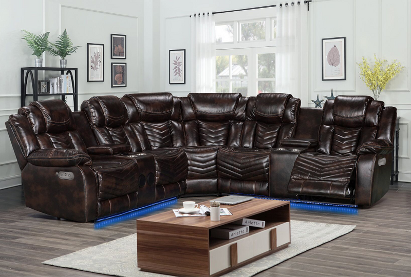 Rick LED Power Recliner Sectional