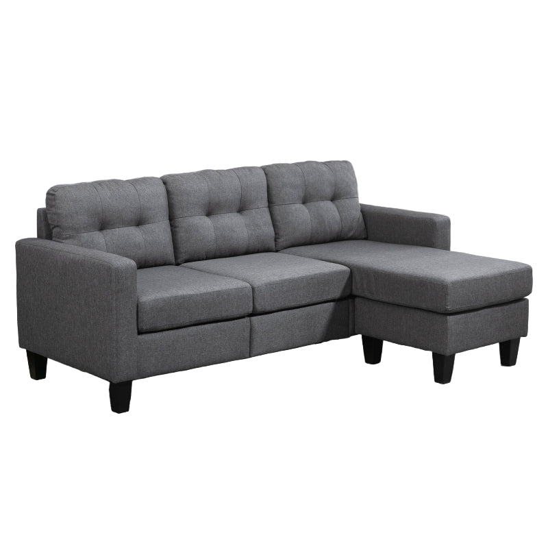Iris Sectional with Reversible Chaise in Grey