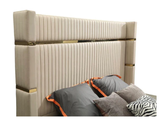 Aspen Platform Bed in Beige