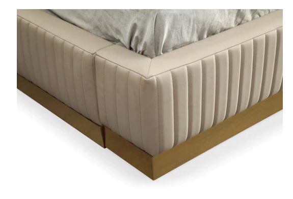 Aspen Platform Bed in Beige
