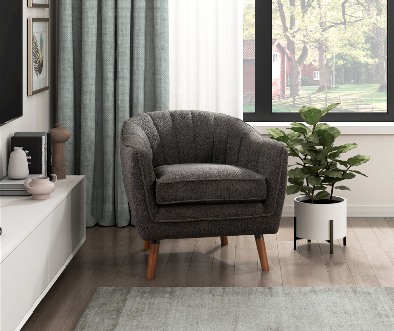 Cutler Accent Chair in Charcoal