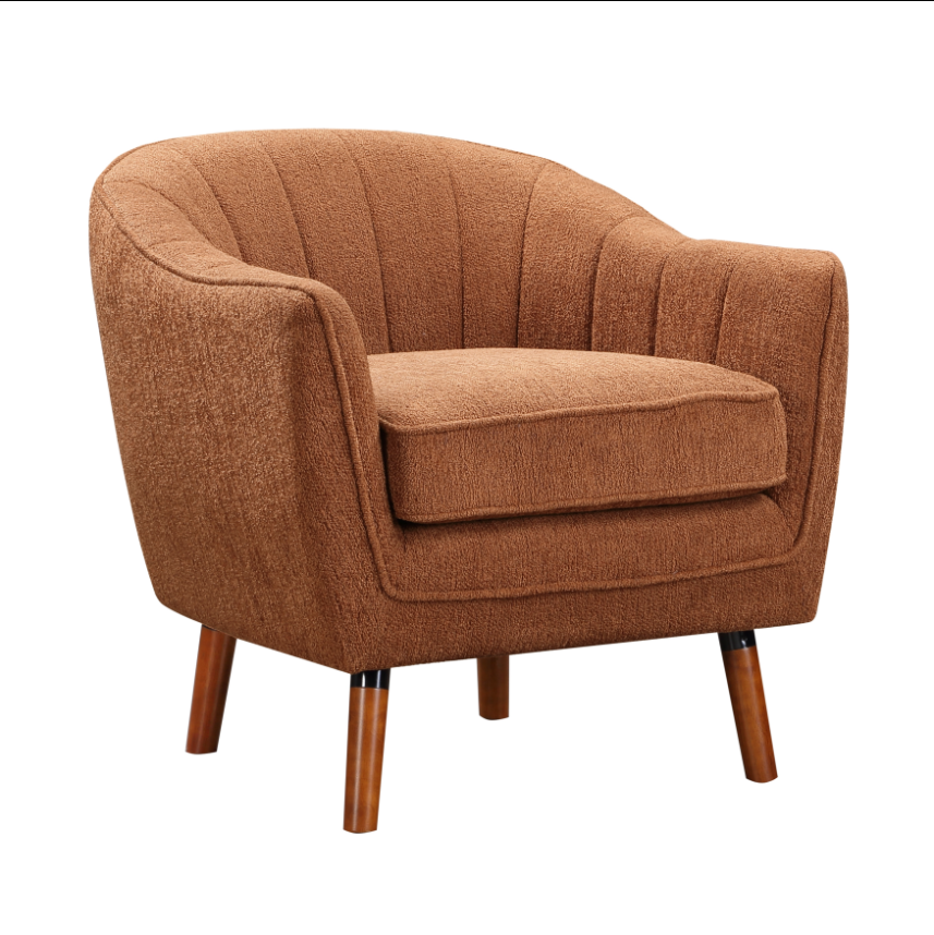 Cutler Accent Chair in Rust