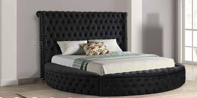 Hazel Round Storage Bed in Black