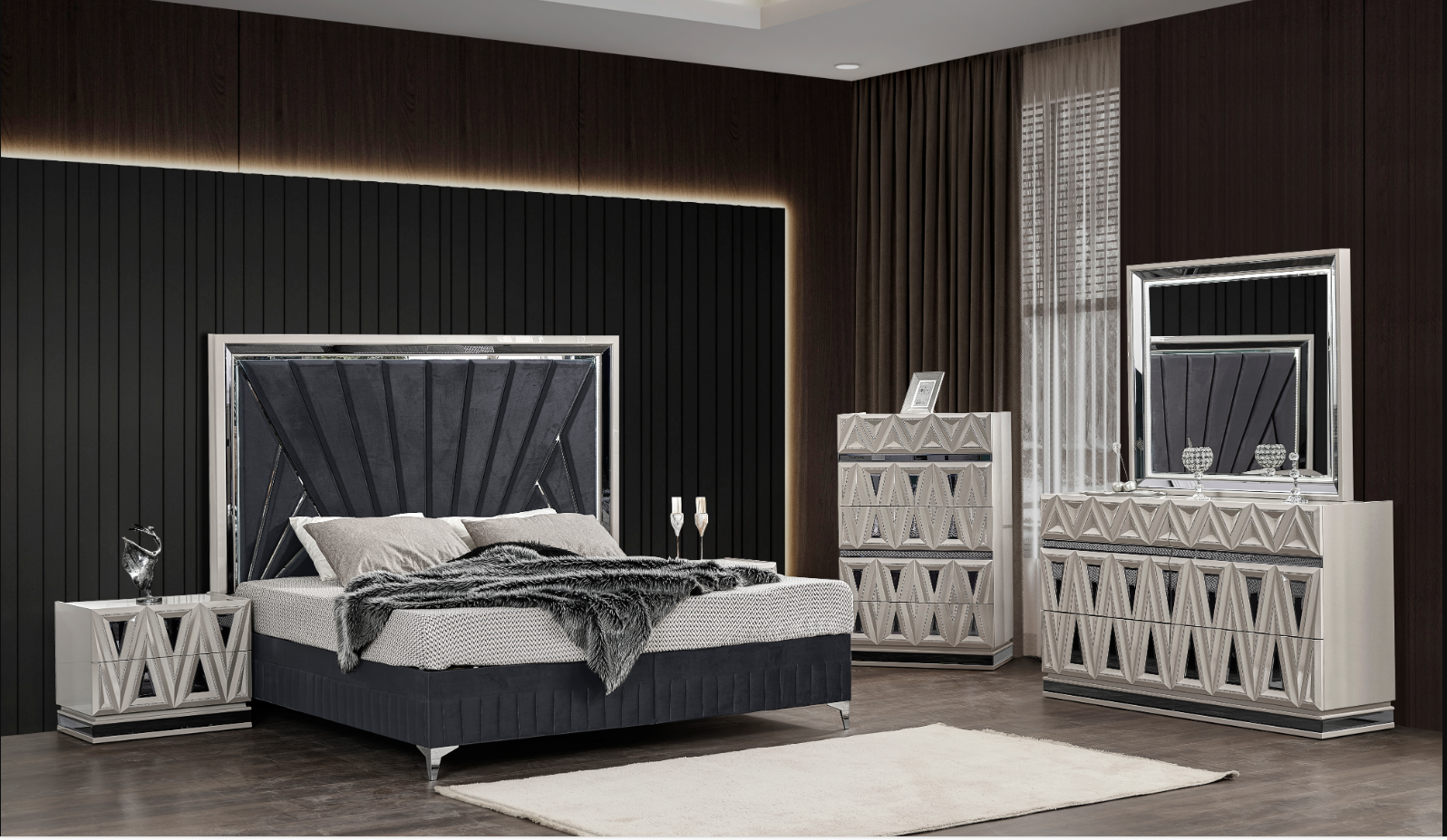 Lavita 8pc Bedroom Set