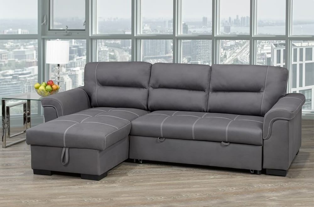 Air-Suede Sleeper Sectional - T1217