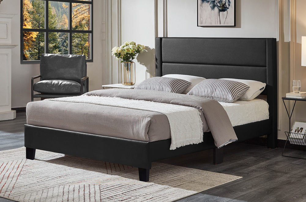 Leatherette Platform Bed - T2175