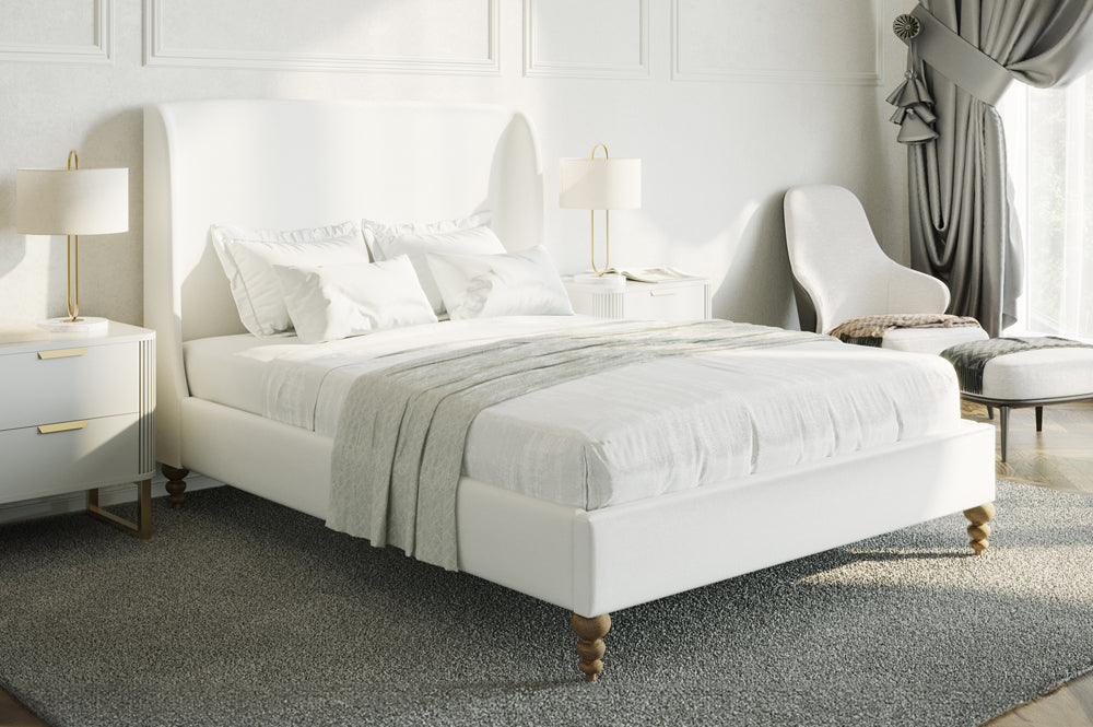 Platform Bed in White - T2196