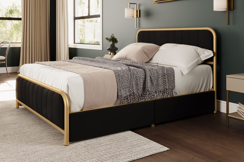Storage Bed in Black - T2334B