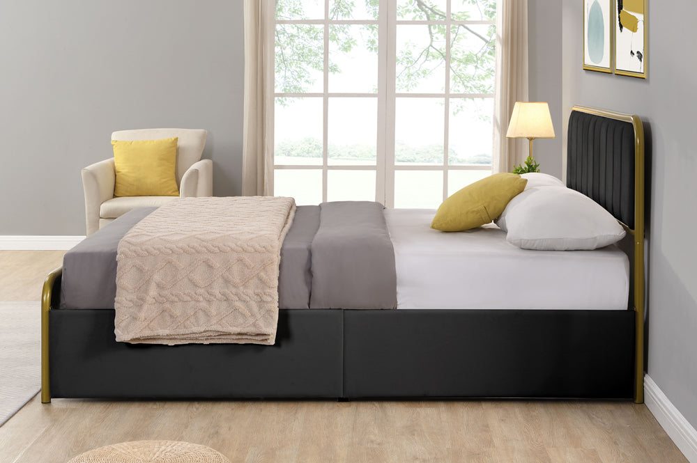 Storage Bed in Black - T2334B