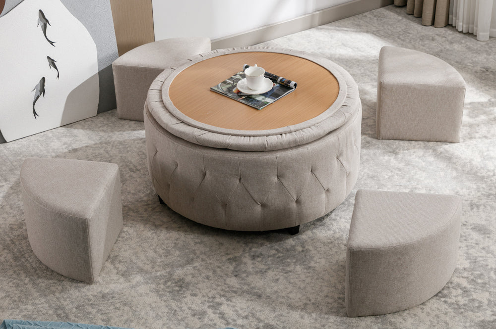 Storage Ottoman w/ Stools
