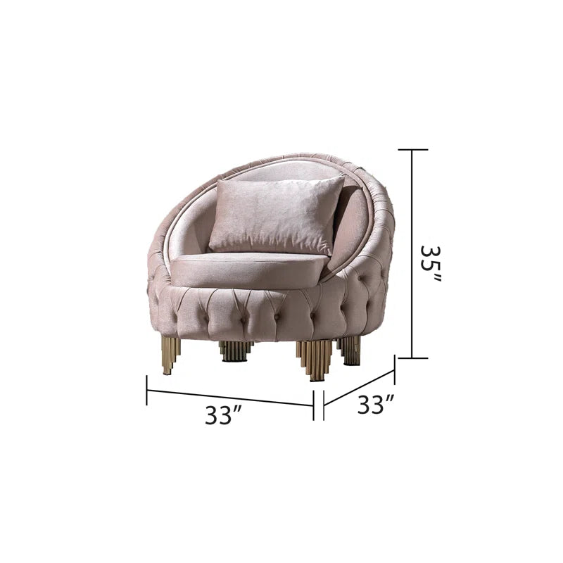 Vanessa 3-Piece Sofa Set in Taupe