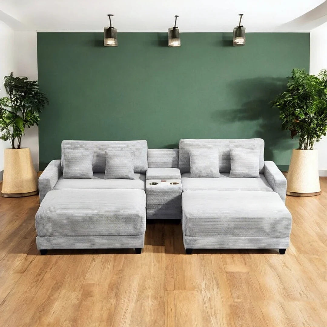 Harvey Sectional with 2 Ottomans