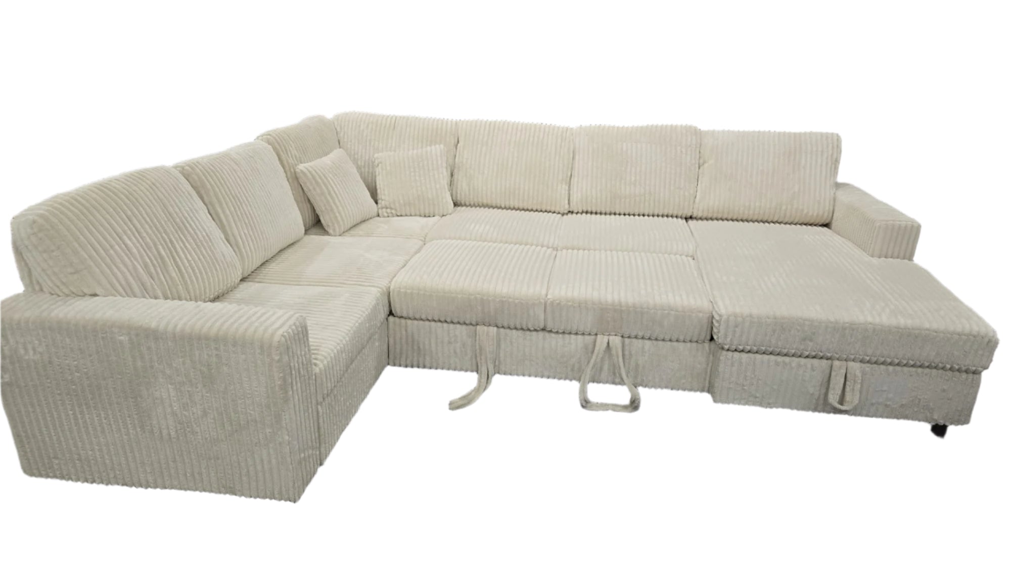Grande Sleeper Sectional in Cream