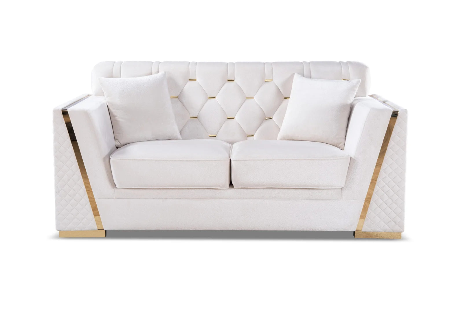 Lena 3pc Sofa Set in Cream