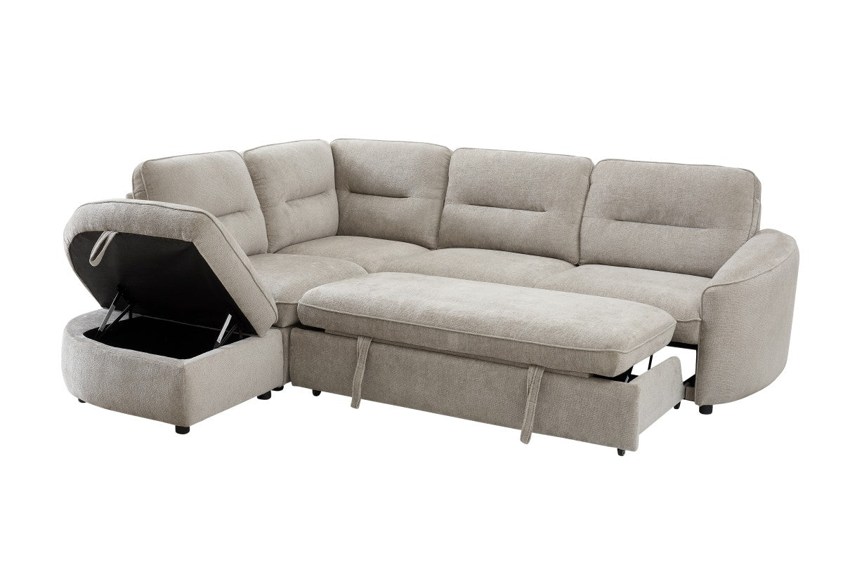 Harmony Sleeper Sectional in Beige