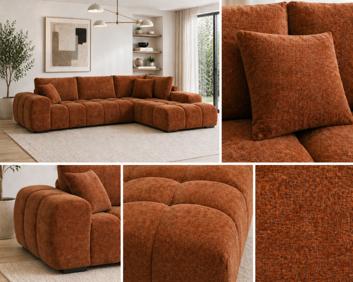 Zara Sectional in Rust