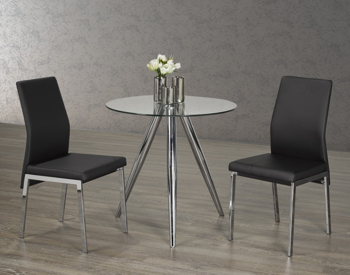 Eliya 3pc Dining Set in Black