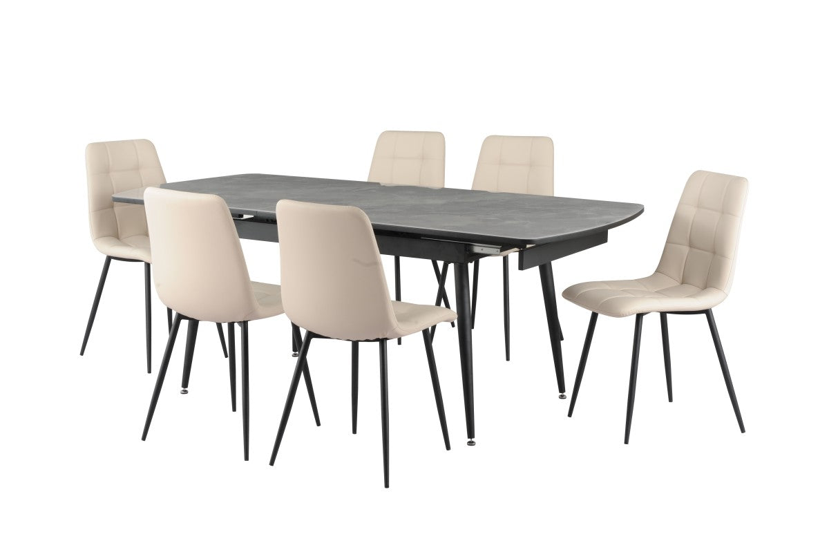 Dylan 7pc Dining Set in Grey