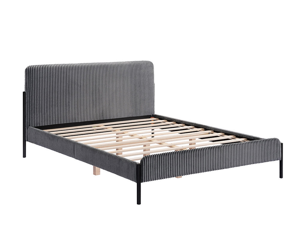 Corduroy Platform Bed - IF-5587