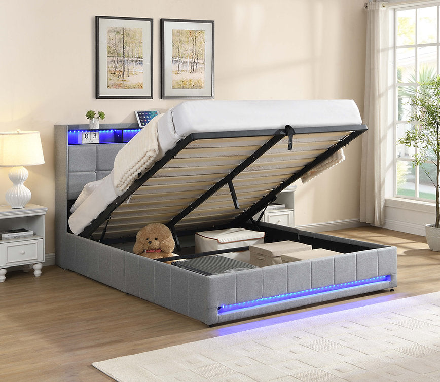 Grey Lift-up Storage Bed - IF-5403