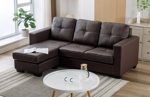 Bonded Leather Sectional Sofa - IF-9355