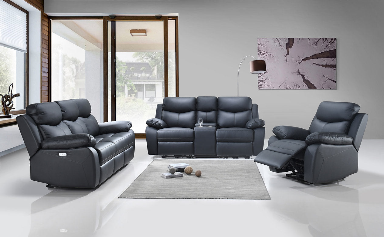 Genuine Leather/Match Power Recliner Set - IF-8120