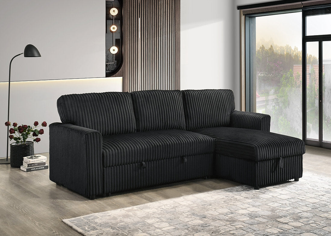 Sleeper Sectional in Black - IF-9024