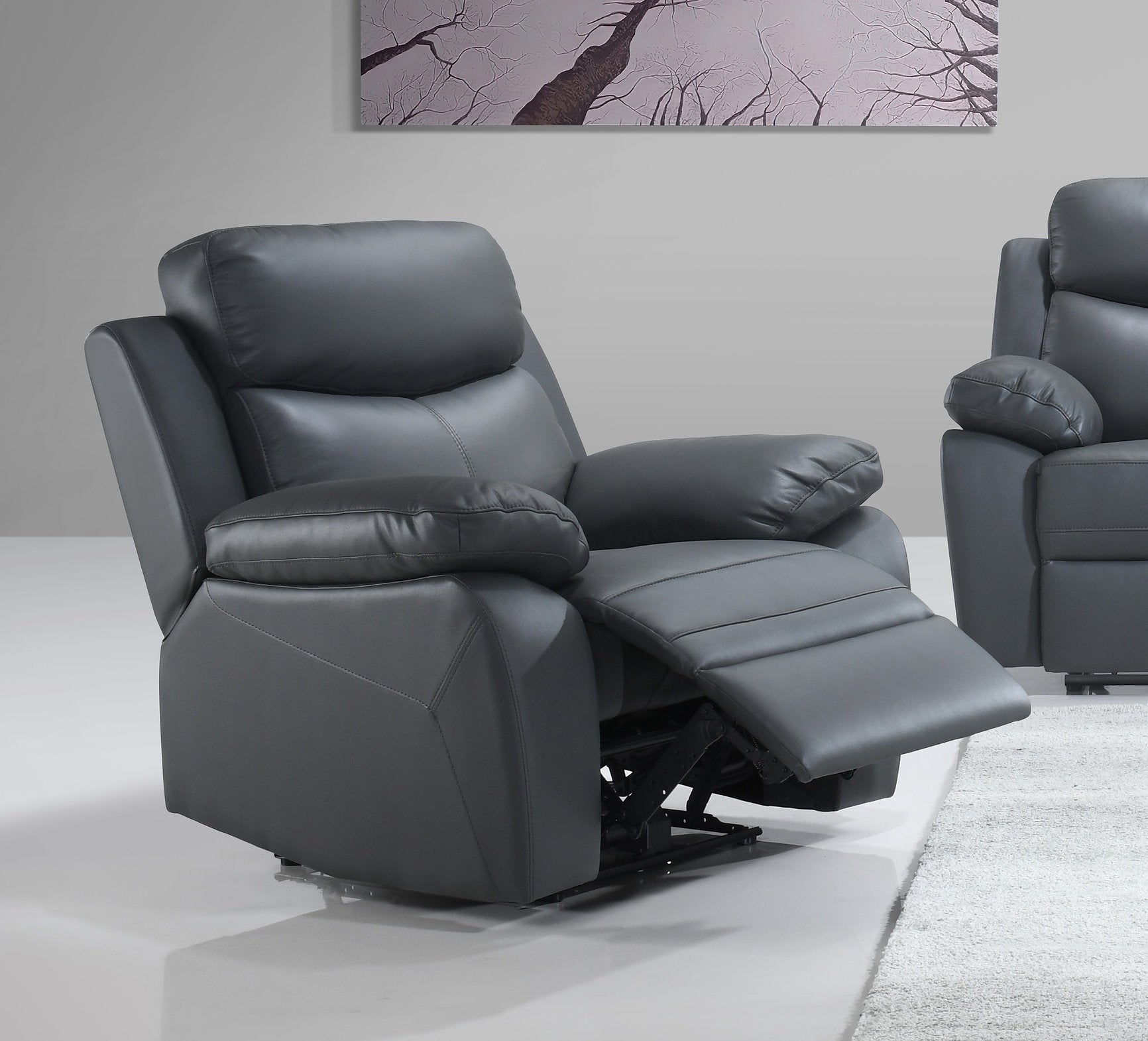 Genuine Leather/Match Power Recliner Set - IF-8121