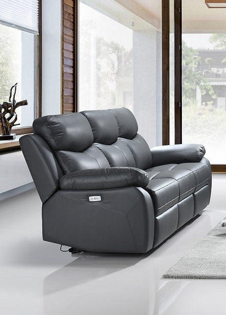 Genuine Leather/Match Power Recliner Set - IF-8121