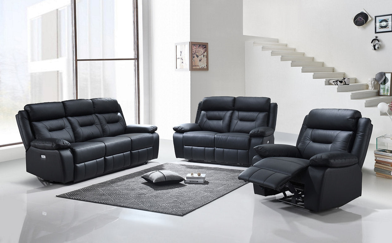 Genuine Leather/Match Power Recliner Set - IF-8110