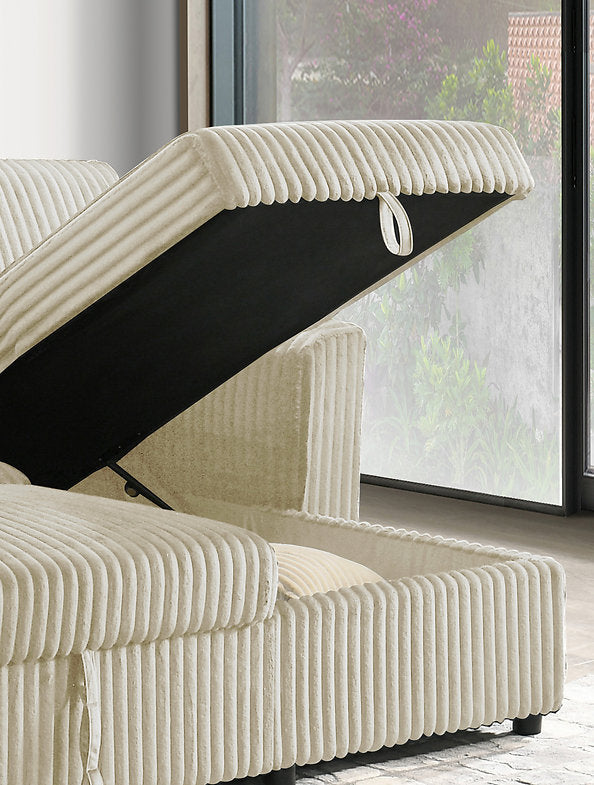 Sleeper Sectional in Cream - IF-9026