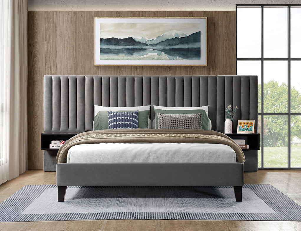 Extended Headboard Platform Bed - IF-5560