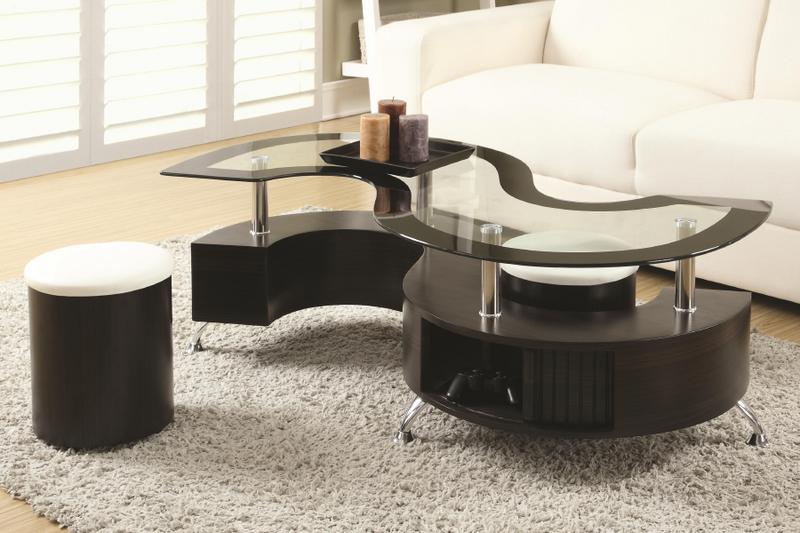 Coffee Table w/ 2 Stools - IF-2050
