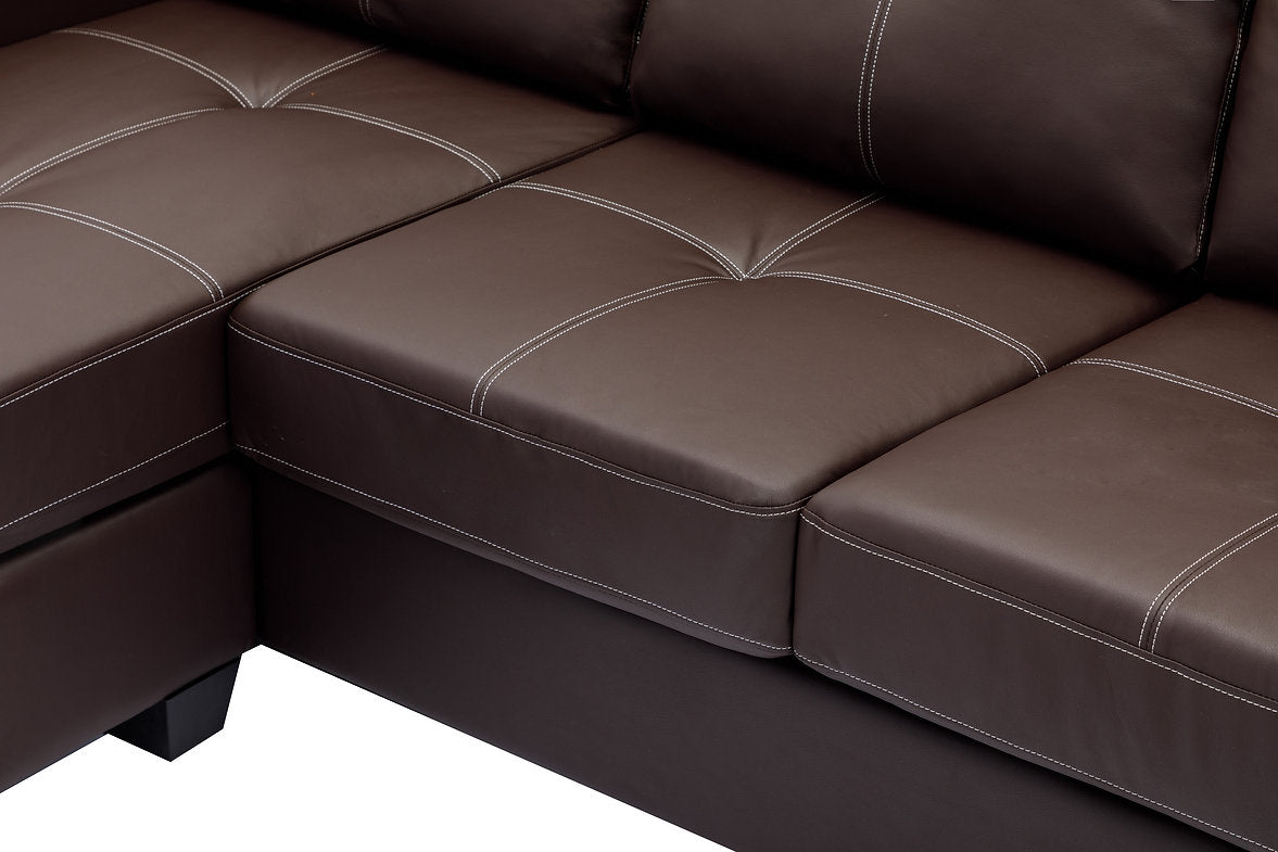 Bonded Leather Sectional Sofa - IF-9355