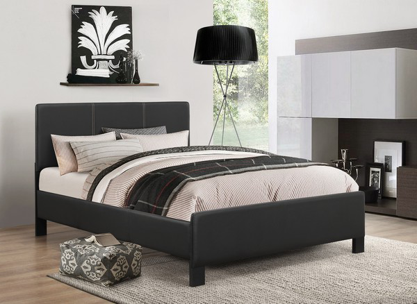 Faux Leather Platform Bed - IF-175