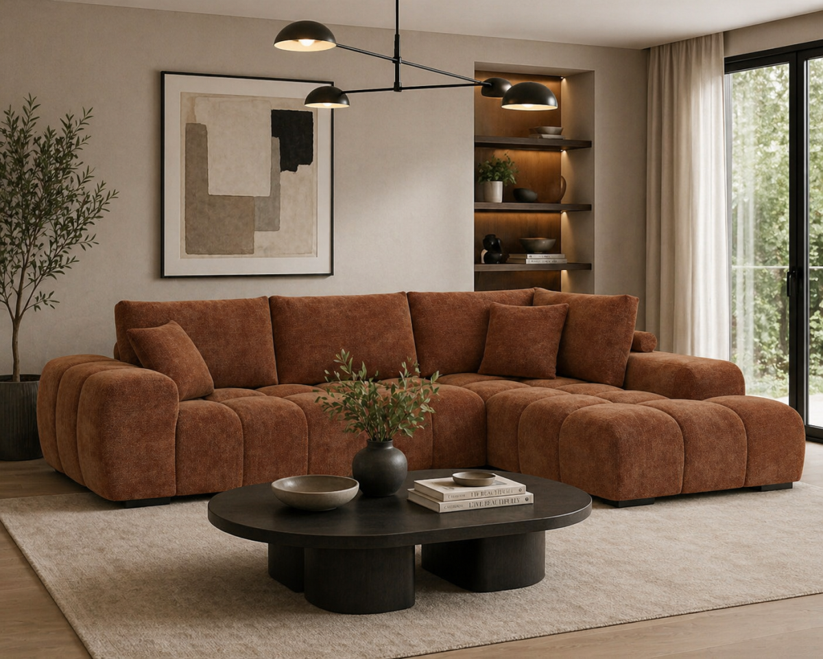Zara Sectional in Rust