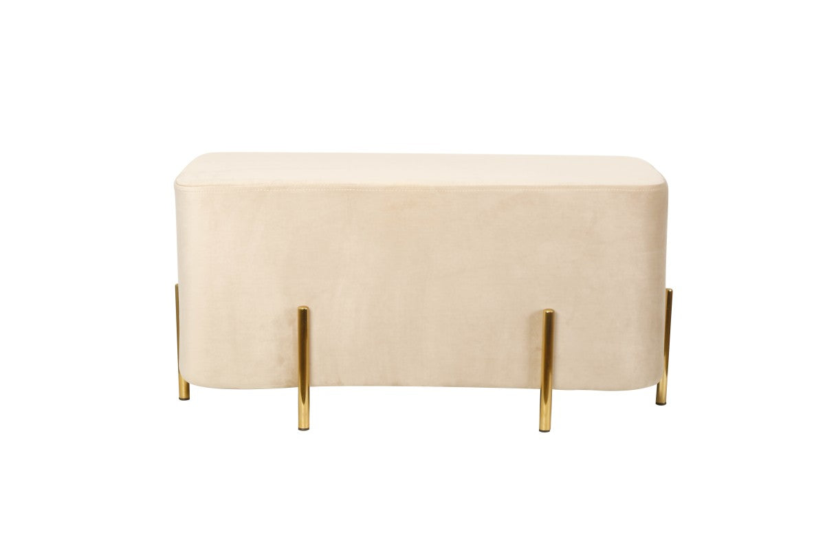 Allure Ottoman in Black, Beige, or Grey