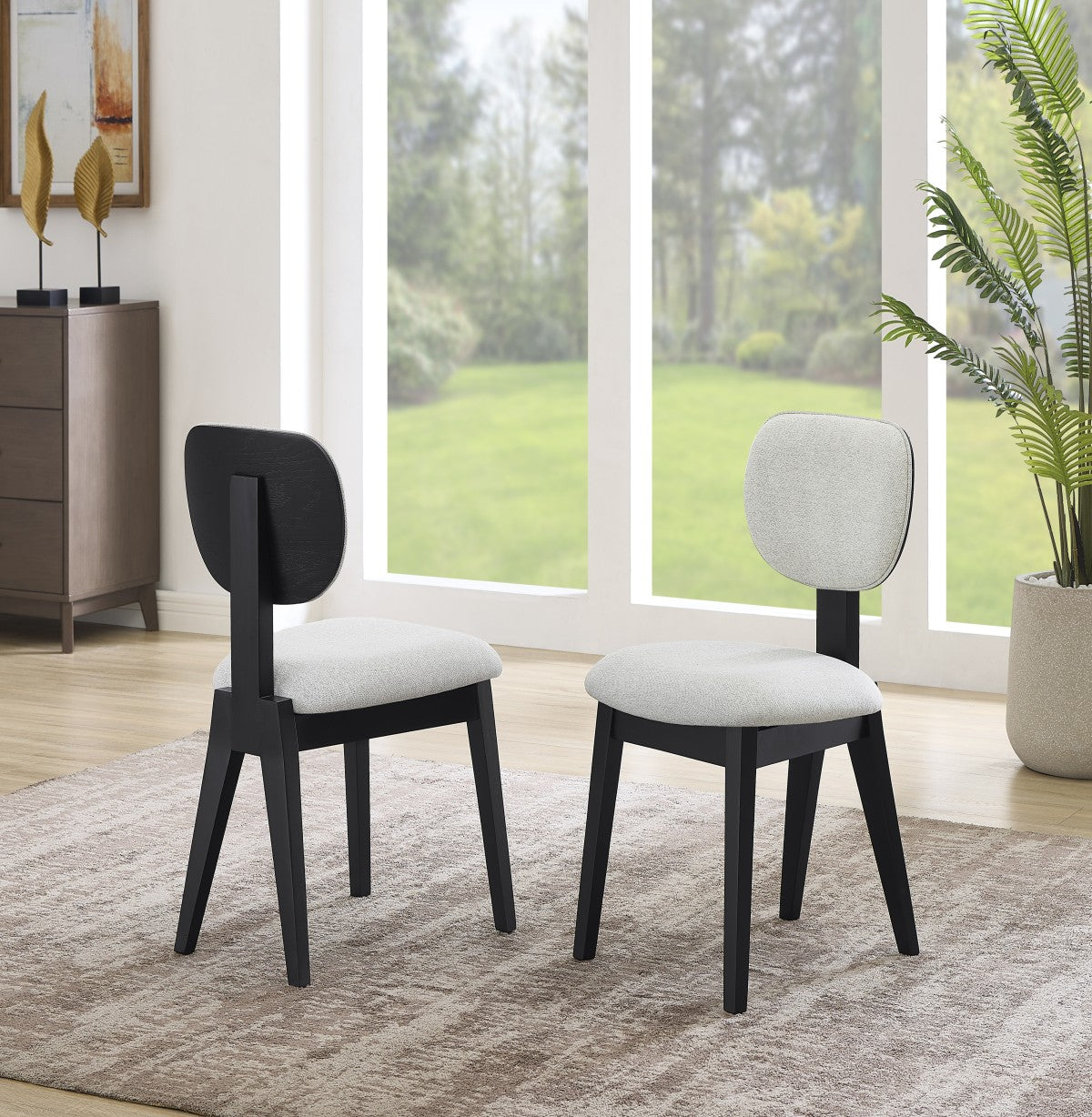 Terra Dining Chair in Black, Set of 2