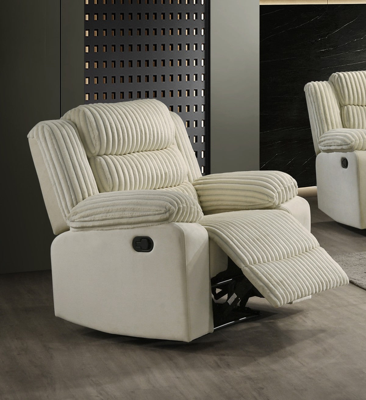 Romilly Manual Recliner Set in Cream