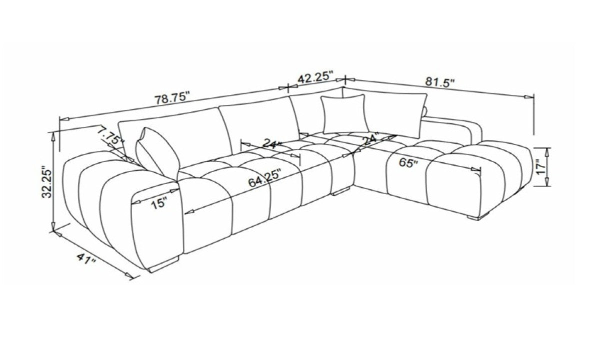 Zara Sectional in Rust