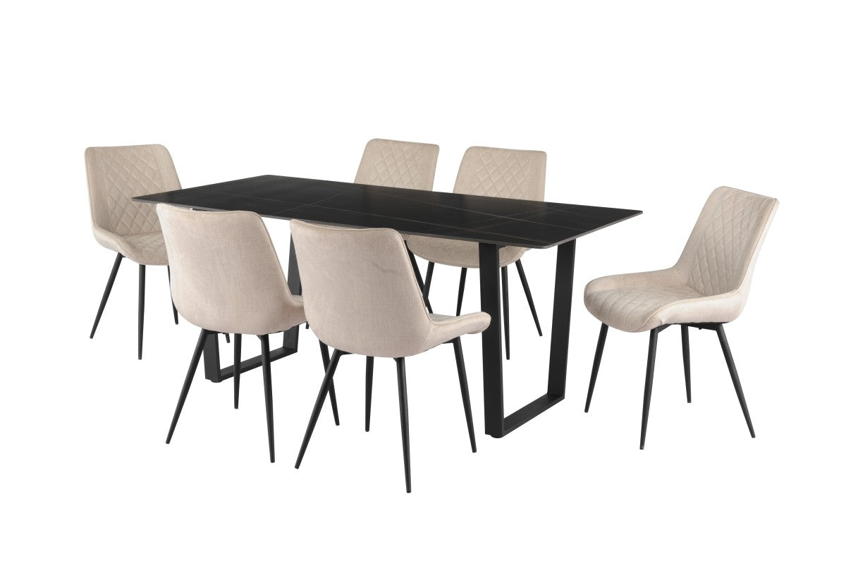 Zion Dining Set in Beige