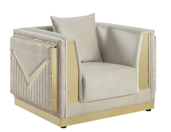 Hailey 3pc Sofa Set in Beige