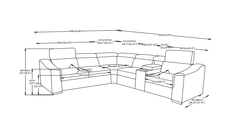 Emmett Sectional Sofa Bed