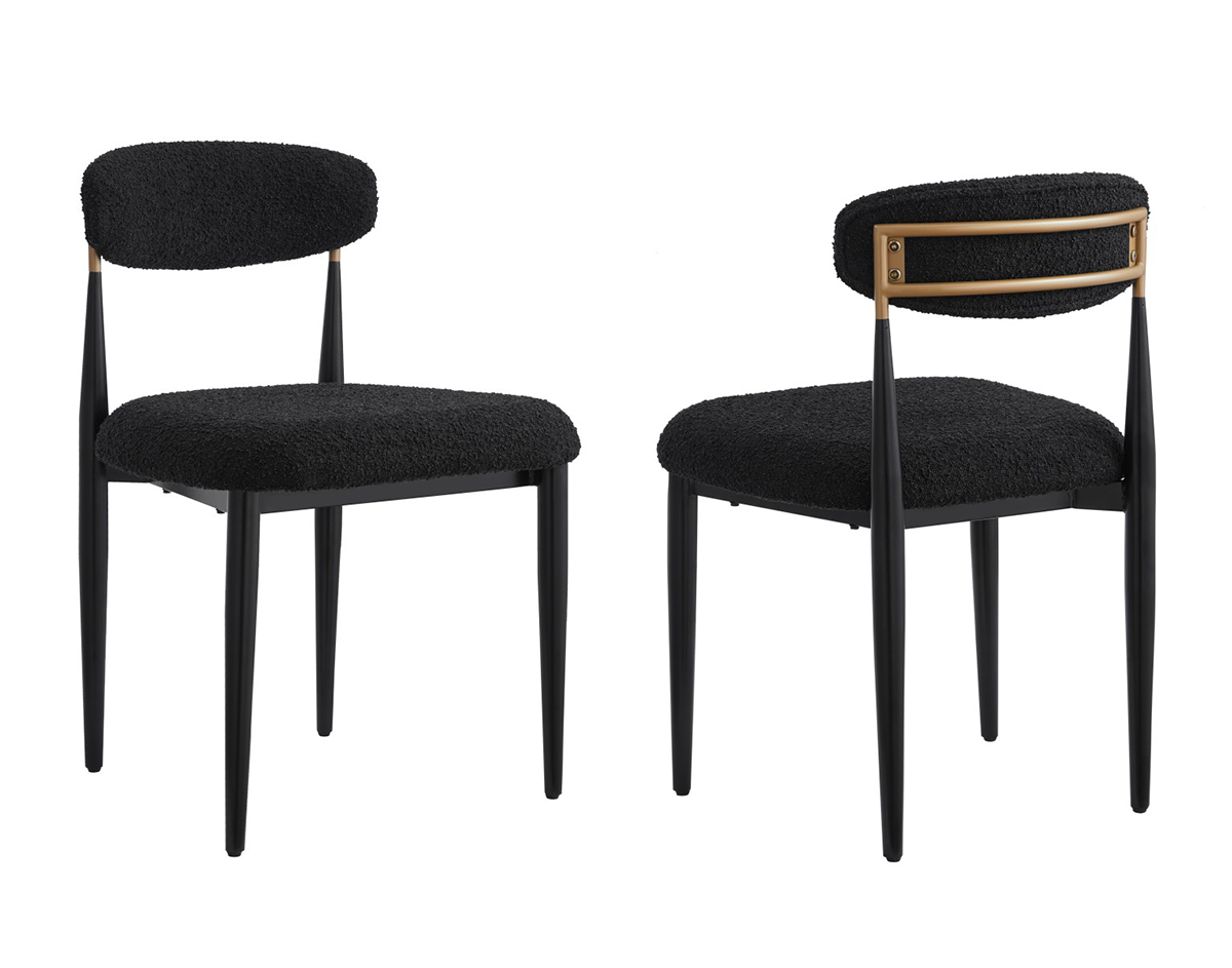 Kodi Dining Chair in Black, Set of 2