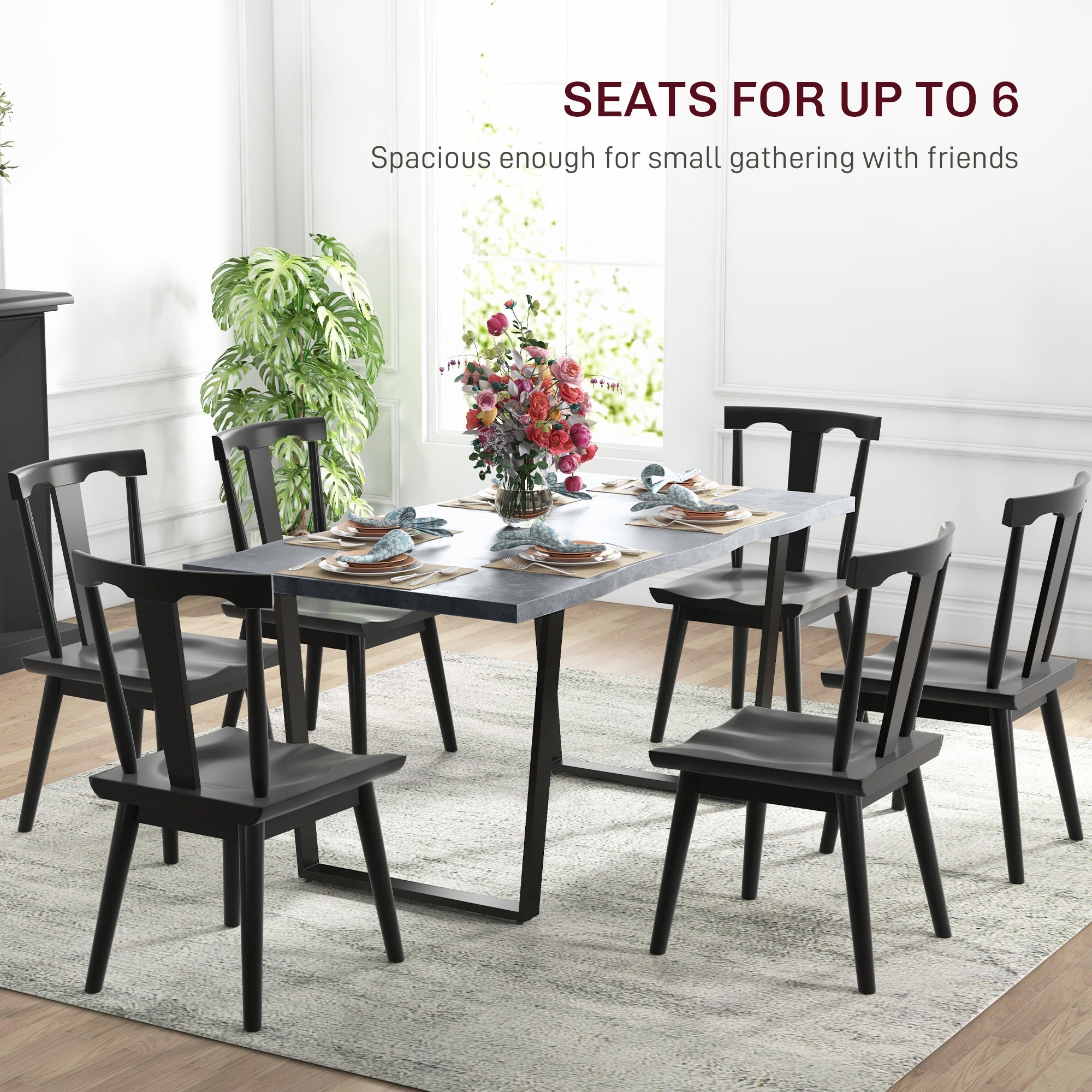 Ashton 63" Dining Table with Wave-edged Tabletop and Steel Legs-Cement Grey