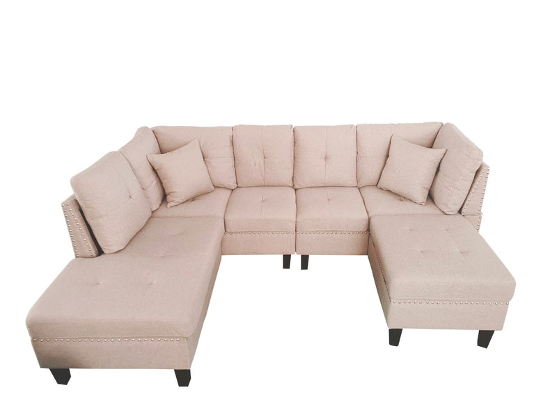 Sectional w/ Reversible Chaise & Storage Ottoman - F155